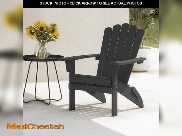 Lot 74-12158645 - Adirondack Chair  HDPE Folding Adirondack Chairs  Wide Armrest and High Backrest Fire Pit Chairs  We...