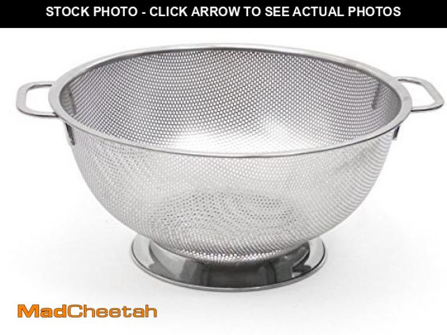Lot 74-12331265 - RSVP International International Endurance Stainless Steel Precision Pierced Colander, 5-Quart (Punc...