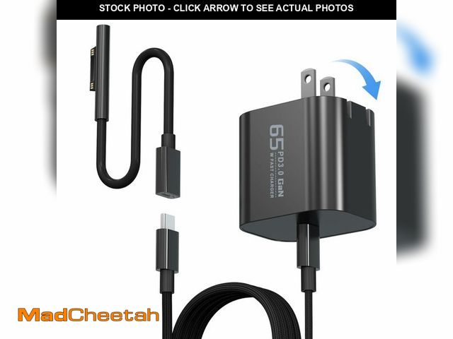 Lot 74-14422733 - 65W USB C Surface Pro Charger Compatible with Surface Pro 3/4/5/6/7/8/9/10/X/11/12,Surface Book1/2/3...
