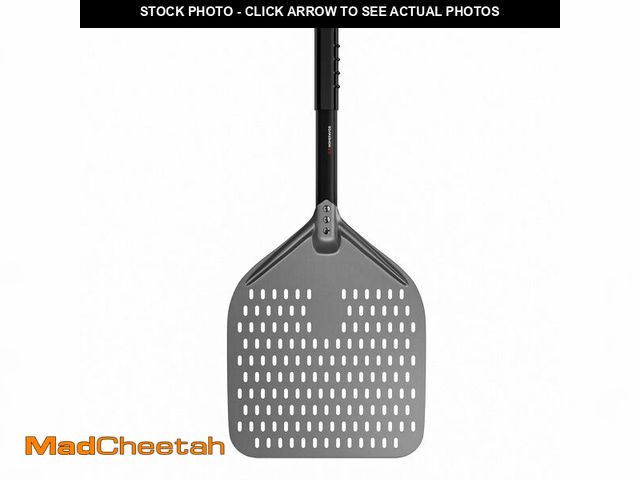 Lot 74-14147642 - G.a HOMEFAVOR Perforated Pizza Peel, 12 x 15 Inch Rectangular Pizza Turning Peel, Professional Anodi...