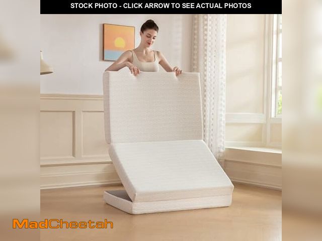 Lot 74-13844701 - MLILY Foldable Mattress, 3 inch Single Tri Fold Memory Foam Mattress Topper, Floor Bed with Washable...