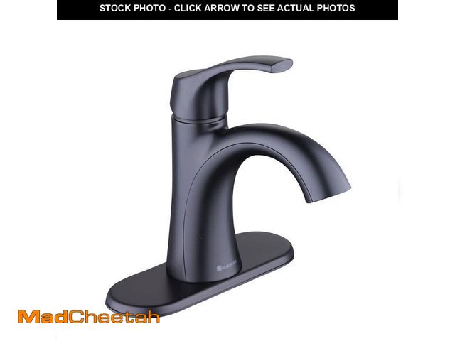 Lot 74-12684835 - Glacier Bay Arnette Single Handle Single Hole Bathroom Faucet in Matte Black - USED