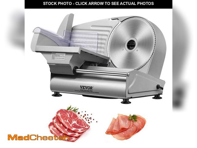 Lot 74-13039581 - VEVOR Meat Slicer 180 Watt Electric Deli Slicer with 7.5 in. SUS420 Stainless Steel Blade and Blade ...