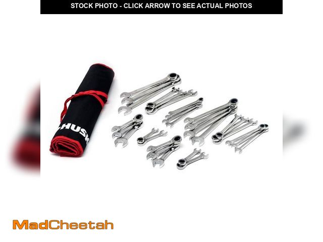 Lot 74-13002181 - Husky Ratcheting Wrench Set with Pouch (30-Piece) - UNUSED