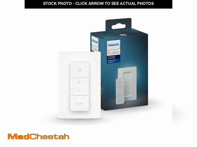 Lot 74-14362183 - Philips Hue Smart Dimmer Switch for Hue Lights, White, Works with Alexa and Google Assistant (1-Pack...
