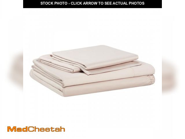 Lot 74-12536835 - Allswell Soft &amp; Silky 4-Piece Cream Glaze Rayon Derived from Bamboo Sateen Bed Sheet Set, Full -...