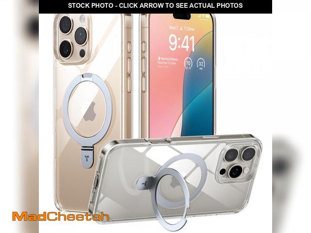 Lot 74-12314248 - TORRAS for iPhone 16 Pro Max Case Clear with Stand, [Fit for MagSafe][Shockproof Military Grade Prot...