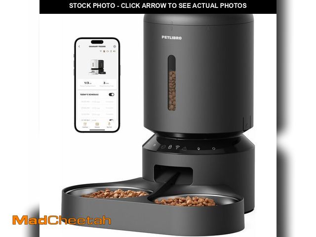 Lot 74-12976483 - PETLIBRO Automatic Cat Feeder for 2 Cats, 5G&amp;2.4G WiFi Pet Feeders, 5L Programmable Cat Food Dis...