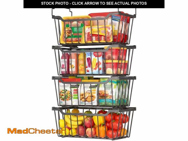 Lot 74-14476256 - Goovilla Freezer Organizer Bins for 5-7 Cu.FT Chest Freezer, 4 Pack Black - UNUSED