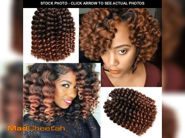 Lot 74-14335589 - Jamaican Bounce Crochet Hair 4Packs 12Inch 22Roots Wand Curl For Black Women(12 Inch (Pack of 4), T1...