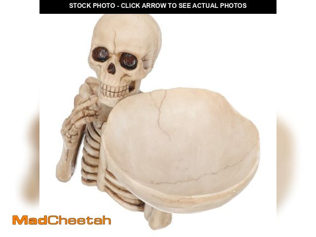 Lot 74-12715604 - Operitacx Halloween Statues Ring Holder Dish Skull Jewelry Tray Trinket Plate Fruit Candy Snack Serv...