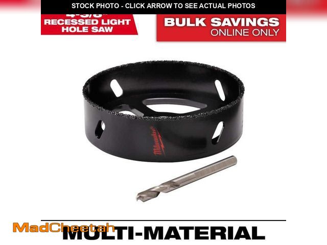 Lot 74-14112574 - *MISSING BIT* Milwaukee 4-3/8 in. Carbide Recessed Light Hole Saw with Pilot Bit *MISSING BIT*  - UN...