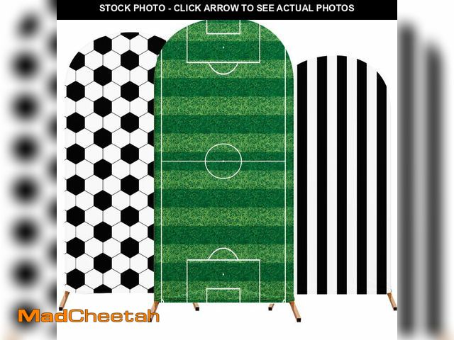 Lot 74-12706503 - Tingjoo 3 Pcs Soccer Arch Backdrop Stand Cover 4ft, 5ft, 6ft Spandex Fitted Sports Theme Birthday Ar...