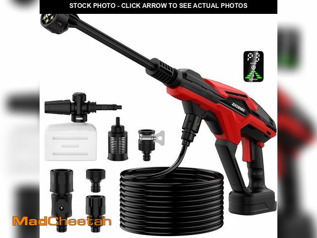 Lot 74-13567838 - Cordless Pressure Washer for Milwaukee 18/20V Battery, 800 PSI Portable Handheld Power Washer with B...