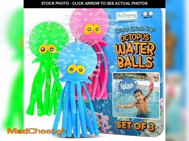 Lot 74-14144701 - ArtCreativity Octopus Water Balls (Pack of 3), Pool Toys for Toddlers 1-3, Sensory Stress Relief Toy...