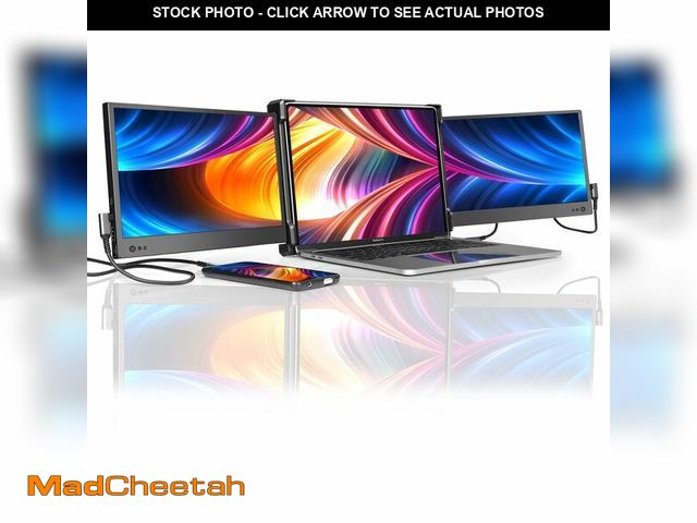 Lot 74-13043629 - *DIRTY* P2 Triple Portable Monitor for Laptop Screen Extender 12 Inch Dual Monitors Extender FHD 108...