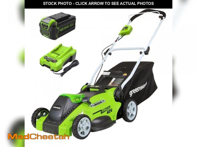 Lot 74-12134314 - Greenworks 40V 16" Cordless Lawn Mower, Ultra-Light Push Mower with 4.0Ah Battery &amp; Charger(75+ ...