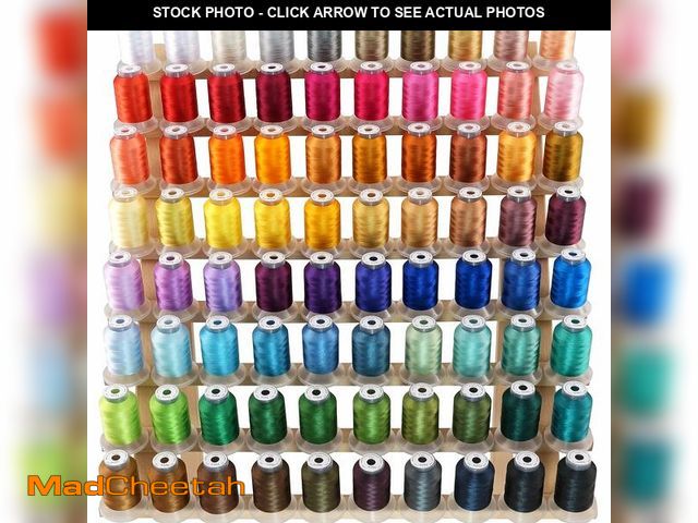 Lot 74-12975806 - New brothread 80 Spools Polyester Embroidery Machine Thread Kit 500M (550Y) Each Spool - Colors Comp...
