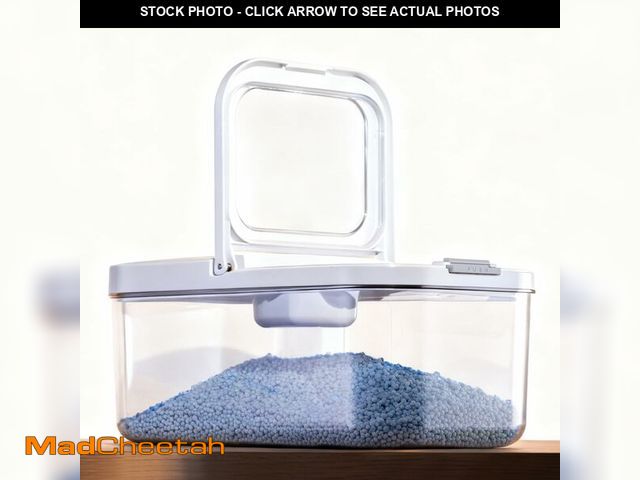 Lot 74-14061698 - LivLab Mker Laundry Detergent Dispenser with One-Press Lid,Clear PET Powder container with Measuring...