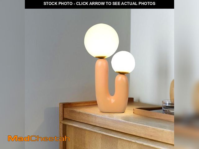 Lot 74-12151301 - Arturesthome Nightstand Desk Lamp, Creative Nordic Living Room Bedside Bedroom Table Lamp with Led B...