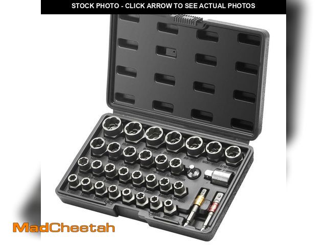 Lot 74-14319371 - SKYSHALO 29 Pc Bolt Extractor Set, 6-10mm, 13/32 in.-3/4 in., CR-MO Steel, for Removing Damaged Bolt...