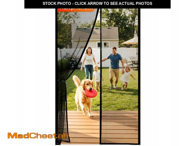 Lot 74-14147389 - Flux Phenom Magnetic Screen Door - Bugs Out, Breeze in - 9min Install Auto-Sealing Heavy Duty Double...