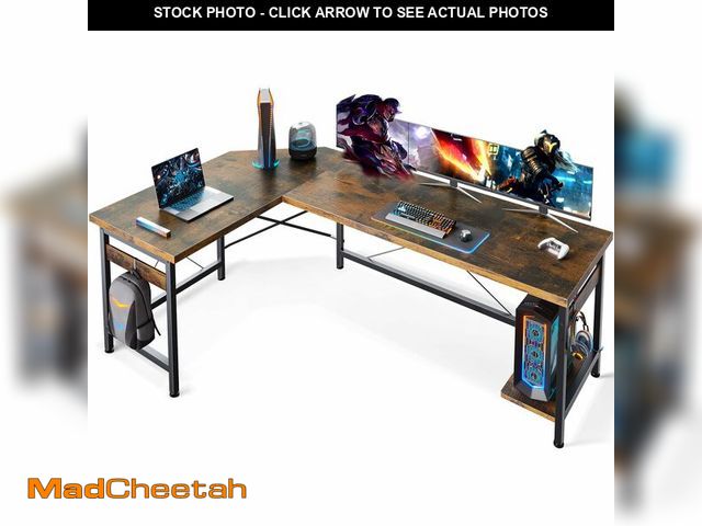 Lot 74-12692831 - (MISSING HARDWARE)Coleshome 66" L Shaped Larger Gaming Desk, Corner Computer Desk, Sturdy Home Offic...