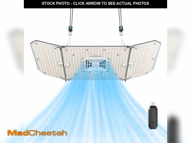 Lot 74-12460845 - VIVOSUN AeroLight Wing AW200SE, LED Grow Light 200W with Integrated Circulation Fan &amp; GrowHub Co...