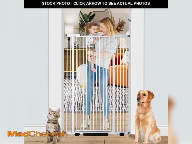 Lot 74-12489033 - 55.1 Inch Tall Baby Gate Auto Close Dog Gate Adjustable 29.92"- 43" Wide Pressure Mounted Walk Throu...