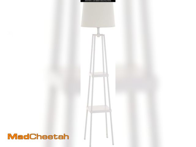 Lot 74-12396489 - (MISSING HARDWARE) Catalina Lighting 19305-001 Modern Etagere Floor Lamp with Shelves, Standing Lamp...