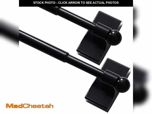 Lot 74-14065663 - Turquoize 2 Pack Magnetic Curtain Rods for Metal Doors 1/2" Multi-Use Versatile Adjustable Appliance...