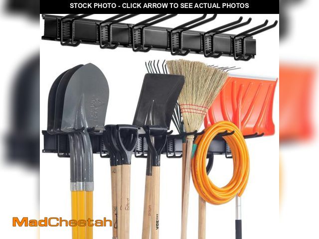 Lot 74-12432498 - Aking Ace Wall Mount Tool Storage Rack, Heavy Duty Garage Storage Tool Organizer, Garden Tool Wall H...