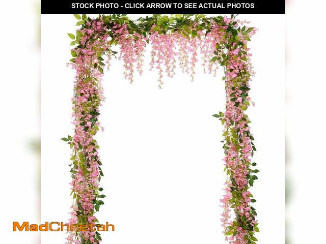 Lot 74-13571701 - Lvydec Wisteria Artificial Flowers Garland, 4 Pcs Total 28.8ft Artificial Wisteria Vine Silk Hanging...