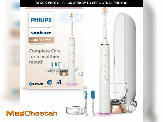 Lot 74-12704716 - Philips Sonicare DiamondClean Smart 9500 Electric Toothbrush, Sonic Toothbrush with App, Pressure Se...