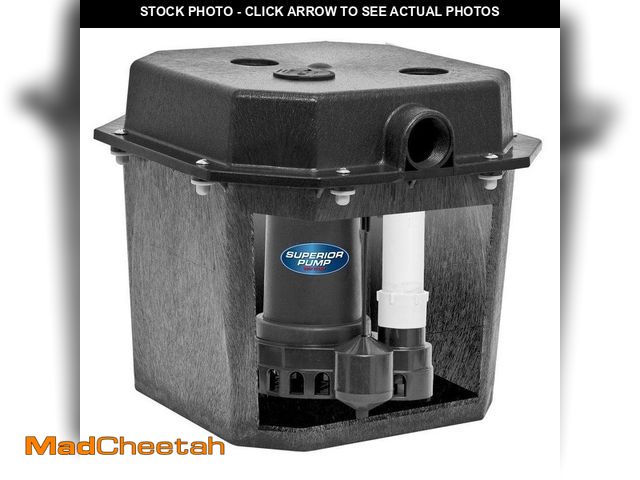 Lot 74-13797112 - Superior Pump 92072-U 1/3 HP Submersible Remote Sink Drain Pump System - Easy to Assemble - UNUSED