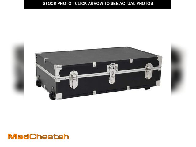 Lot 74-14285523 - Seward Trunk Under the Bed Footlocker Black Storage Trunk - UNUSED