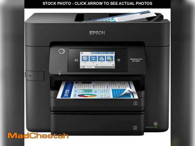 Lot 74-12801381 - WorkForce Pro WF-4830 Wireless All-in-One Printer - Black - USED