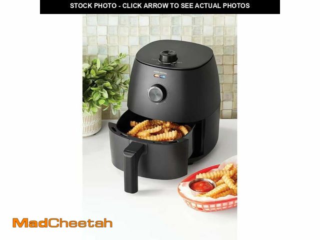 Lot 74-12688752 - Mainstays 2.2 qt Air Fryer, Arctic Black - Automatic Shutoff - USED