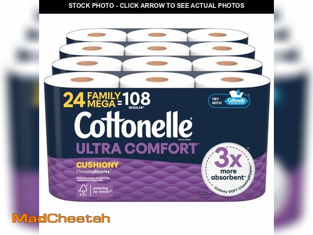 Lot 74-13801223 - Cottonelle Ultra Comfort Toilet Paper with Cushiony CleaningRipples Texture, Strong Bath Tissue, 24 ...