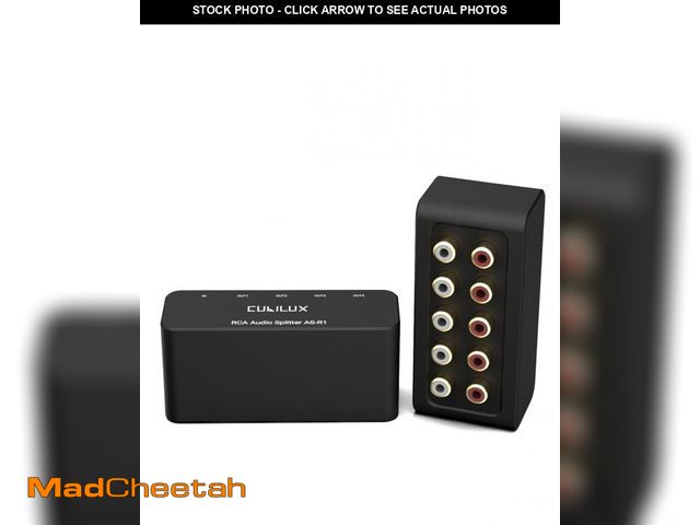 Lot 74-12305284 - Cubilux AS-R1 4-Way Audio Splitter Box - 4-Channel Stereo RCA Splitter - Aluminum Alloy (1 in 4 Out)...