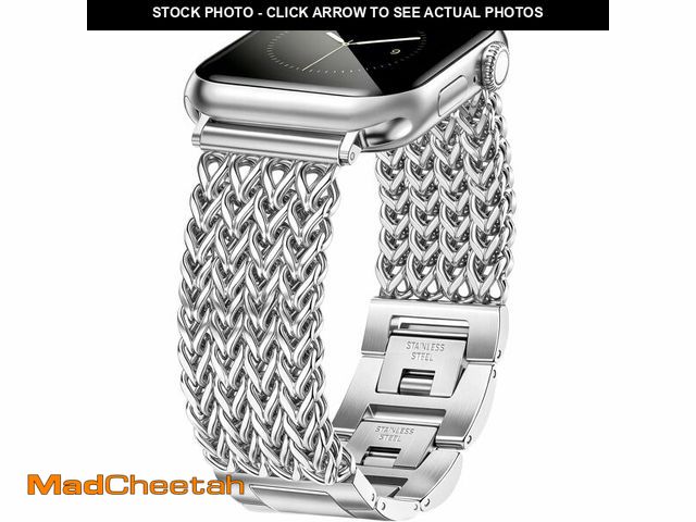 Lot 74-14298538 - JR.DM Silver Bracelet Band for Women Compatible with Apple Watch 38mm 40mm 41mm 42mm (S10/11) Design...