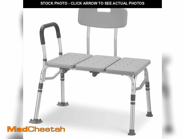 Lot 74-14353711 - Naipo Transfer Bench for Bathtub, Height Adjustable Shower Bench Seat with Backrest, Bath Chair for ...