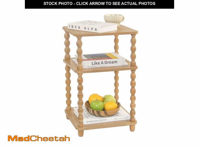 Lot 74-14208848 - Fultyle End Table, Modern Side Table with 3 Tier Open Shelf, Small Table Bed Side Tables Bedroom for...