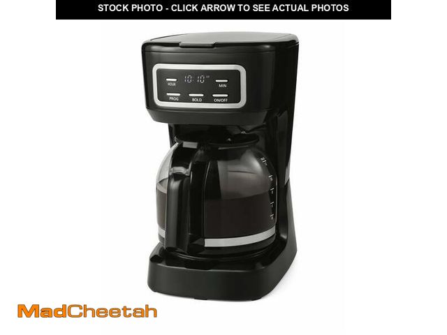 Lot 74-12858864 - Mainstays CM1449-UL Black 12-Cup Programmable Drip Coffee Maker - USED
