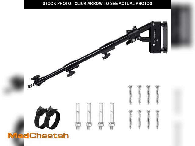 Lot 74-14268910 - K&amp;F CONCEPT Wall Mount Boom Arm 39.4"- Rotating Triangle Stand for Ring Light, Softbox, Reflecto...