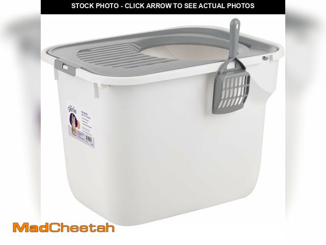 Lot 74-13331582 - Litter Genie Cat Litter Box, Large Cat Box Enclosure, Top Entry with Litter Catching Lid, Enclosed w...