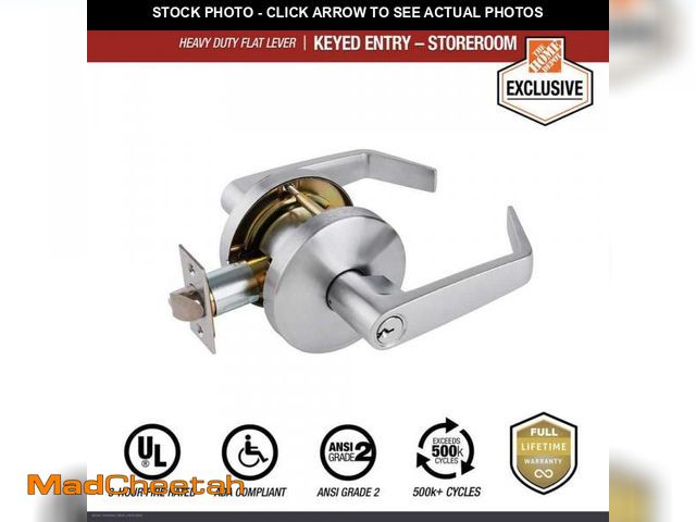 Lot 74-12365615 - Universal Hardware Heavy Duty Commercial Storeroom Lever Cylindrical Chassis ADA UL 3-Hour Fire ANSI...
