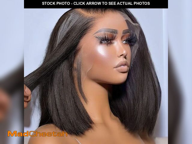 Lot 74-13568990 - FFEGG Bob Wig Human Hair 13x4 Short Straight Bob Lace Frontal Wigs for Black Women Human Hair Pre Pl...