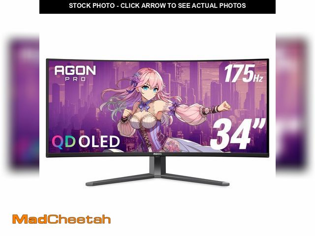 Lot 74-14239221 - AOC Agon PRO AG346UCD 34'' Ultra Wide Curved QD OLED Gaming Monitor, 21:9 WQHD 3440x1440, 175Hz 0.03...