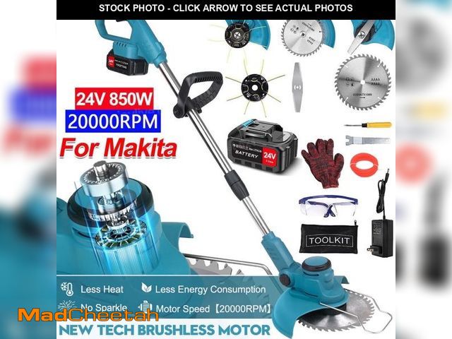 Lot 74-12487404 - Electric Cordless Weed Eater,24V 850W Cordless Weed Wacker String Trimmer, Grass Trimmer with Rechar...